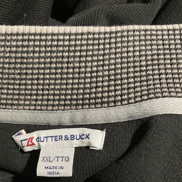 Cutter & Buck Black and Gray, Men's Pullover Snap front Closure, Size XXL - Picture 9 of 12